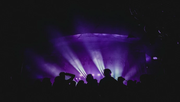 group of people near stage